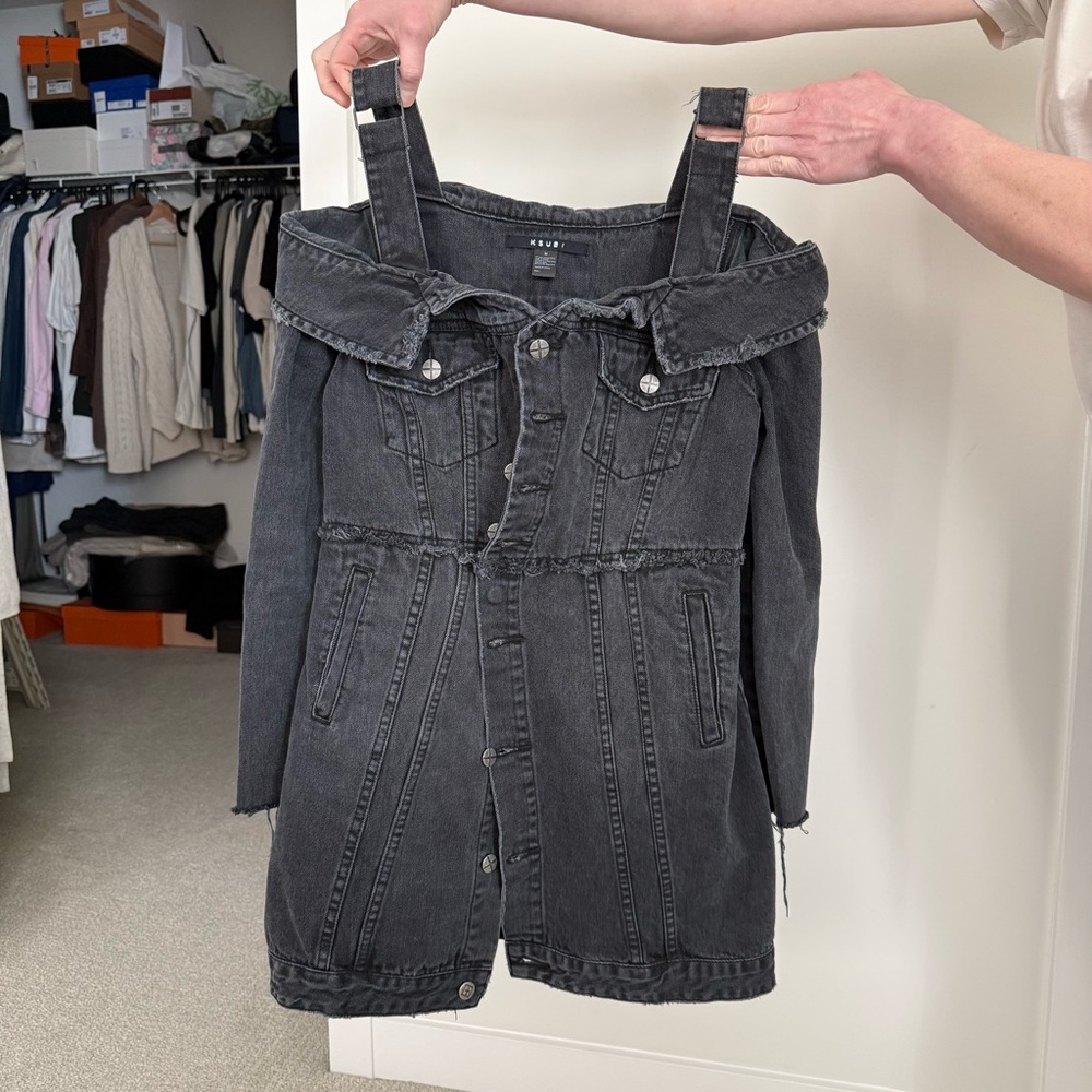 Ksubi Women's Charcoal Denim Jacket